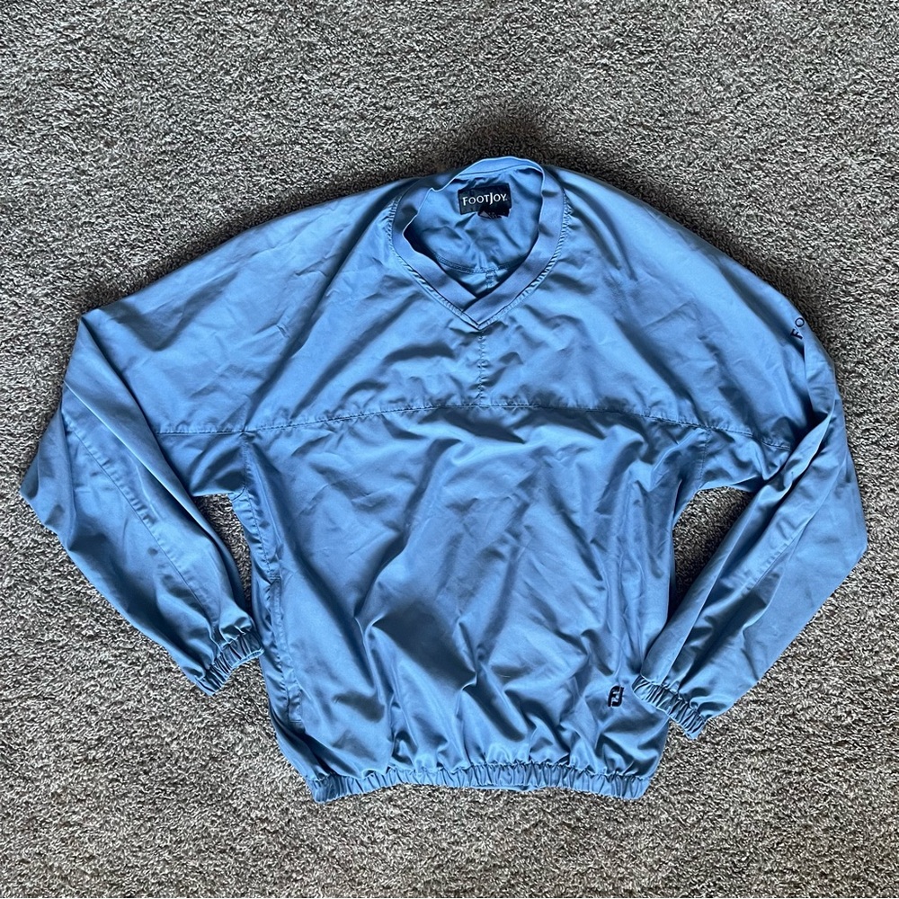 Footjoy windbreaker golf blue pullover men’s size large